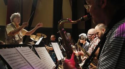 Un ensayo esta semana de la Orquesta Nacional de Jazz, dirigido por Ramón Farrán.
