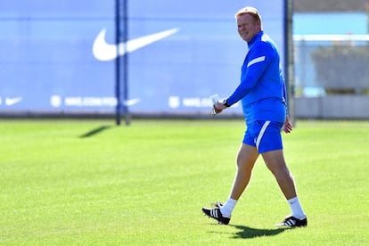 Koeman, en la ciudad deportiva del Barcelona.