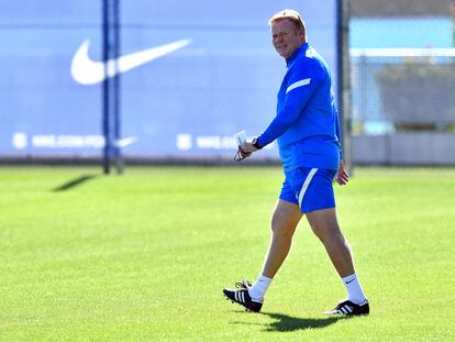 Koeman, en la ciudad deportiva del Barcelona.