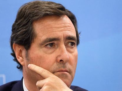 El presidente de la CEOE, Antonio Garamendi.