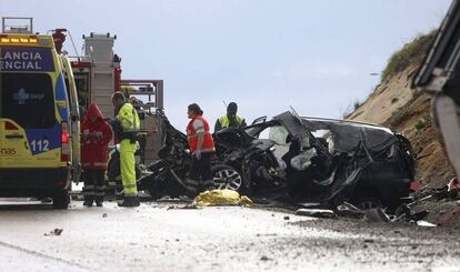 Un accidente de tr&aacute;fico en el que dos personas perdieron la vida en la provincia de Soria en 2014.