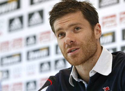Xabi Alonso durante la rueda de prensa.