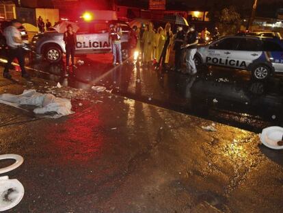 Escena del crimen de Ricardo Silva, de 26 años, en Recife