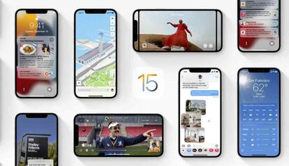 iOS 15, de Apple.