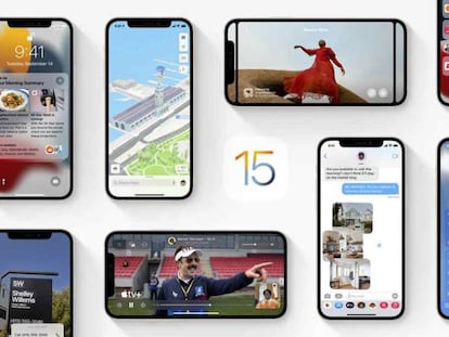 iOS 15, de Apple.