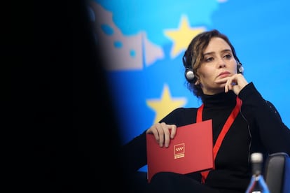 Isabel Díaz Ayuso, el 3 de marzo de 2022, en Marsella.