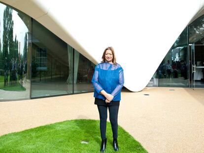 La arquitecta Zaha Hadid, en la inauguraci&oacute;n de la Serpentine Sackler Gallery de Londres en 2013.