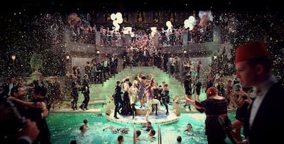 El gran Gatsby escena piscina