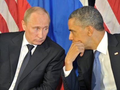 Barack Obama y Vladimir Putin en la cumbre del G-20 de 2012