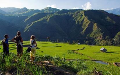 Panorámica de los arrozales de Luplula, una de las aldeas de la provincia de Kalinga, al norte de la isla de Luzón, en Filipinas.