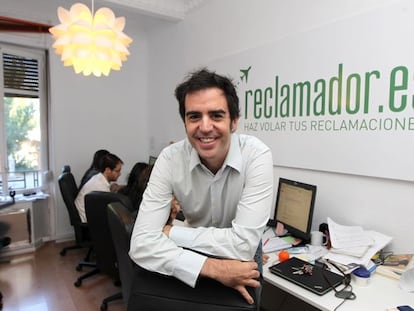 Pablo Rabanal, consejero delegado y fundador de Reclamador.es, en la oficina de la compa&ntilde;&iacute;a en Madrid.