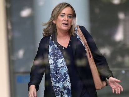 La diputada nacional y exconsejera de Industria tras declarar ante el juez del &#039;caso N&oacute;os&#039;.