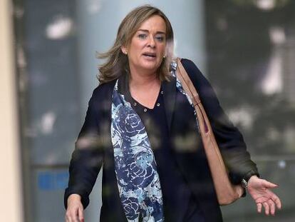 La diputada nacional y exconsejera de Industria tras declarar ante el juez del &#039;caso N&oacute;os&#039;.