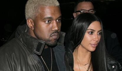 Kanye West y Kim Kardashian, en Nueva York.