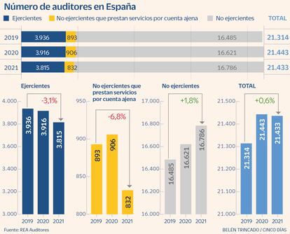 Número de auditores en España