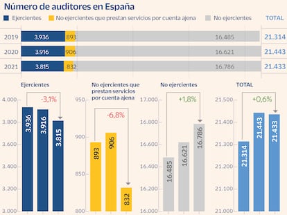 Número de auditores en España