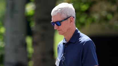 Tim Cook, CEO de Apple, en una conferencia en California.