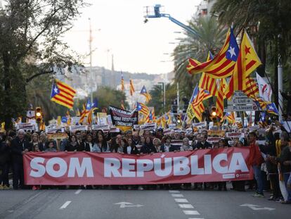 Manifestaci&oacute;n convocada por la ANC y Omnium en Barcelona. 
 