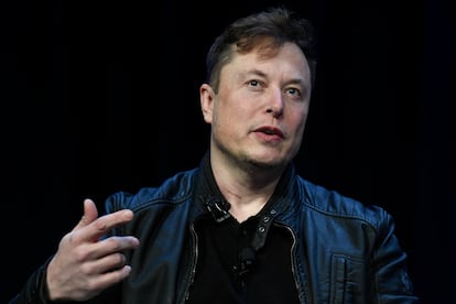 Tesla and SpaceX CEO Elon Musk speaks in Washington, in 2020.