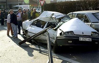 En la imagen, estado de uno de los coches implicados en el suceso.