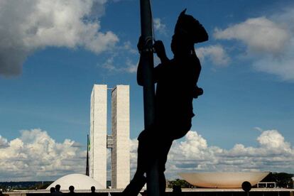 Ind&iacute;genas em protesto em Bras&iacute;lia no final do m&ecirc;s passado.