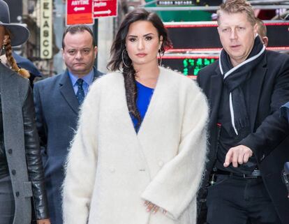 Demi Lovato, este miércoles a su llegada al programa 'Good Morning America'.