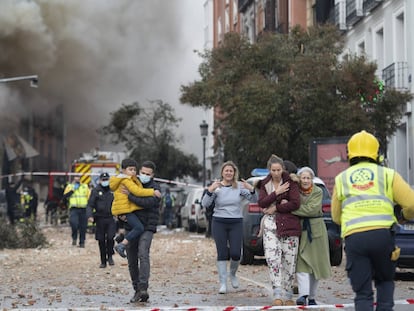 As imagens da explosão que destruiu um edifício e causou mortes no centro de Madri, na Espanha