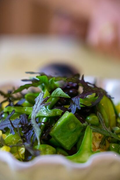 A plate of green tomatoes at Rosetta.