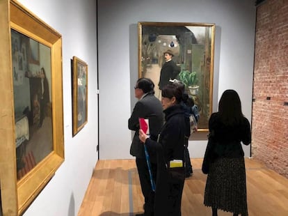 L'exposició sobre modernisme a Tòquio, poc abans de tancar. Al fons, el retrat de Miquel Utrillo pintat per Rusiñol.