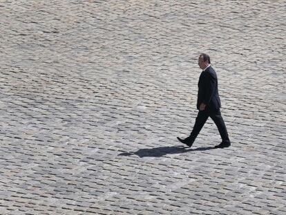 Fran&ccedil;ois Hollande, en un homenaje al Nobel de medicina Fran&ccedil;ois Jacob, el mi&eacute;rcoles en Par&iacute;s. 