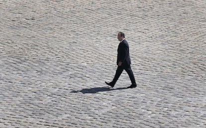 Fran&ccedil;ois Hollande, en un homenaje al Nobel de medicina Fran&ccedil;ois Jacob, el mi&eacute;rcoles en Par&iacute;s. 