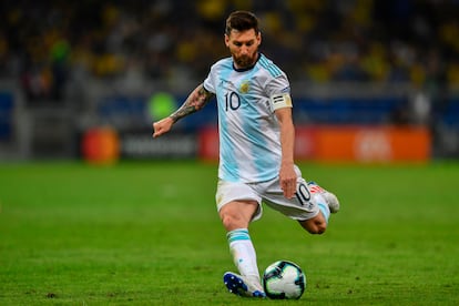 El argentino Lionel Messi en un partido de la Copa América en 2019.