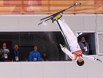 Prueba de esquí acrobático femenino en Pyeongchang.