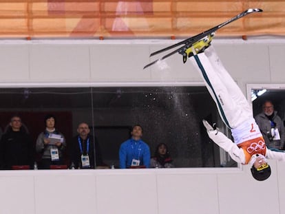 Prueba de esquí acrobático femenino en Pyeongchang.