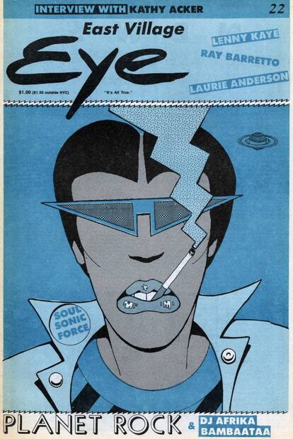 Portada de 'East Village Eye', en junio de 1982. Cortesia de Leonard Abrams.