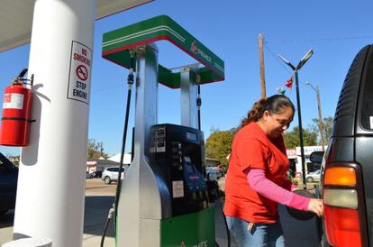 Una gasolinera de la petrolera estatal, Pemex. 