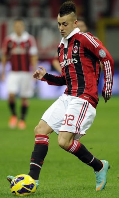 El Shaarawy, durante un partido con el Milan