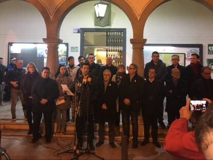 Concentració a l'Ajuntament de Pineda.