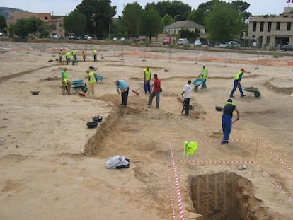 Trabajos de excavación de la Vega Baja, en Toledo, en 2006.