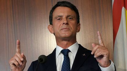 El ex primer ministro francés, Manuel Valls, en una comparecencia reciente.
