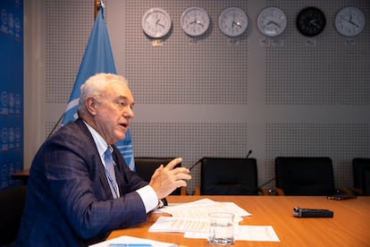 El nuevo representante de la FAO para América Latina, Mario Lubetkin, durante una entrevista, el 3 de agosto en Santiago (Chile).