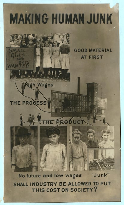 'Produciendo derechos humanos'.
Panel de exposición National Child Labor Comittee. Reconstrucción facsimilar. 1931 /1914.
Imagen cortesía de la Prints and Photographs Division, Library of Congress Washington, D.C.