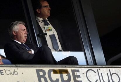 Ancelotti, en la grada del Power8 de Cornell&agrave;.