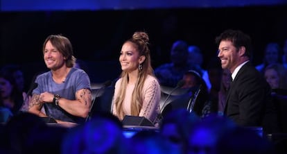 Keith Urban, Jennifer Lopez y Harry Connick Jr, en 'American Idol'.