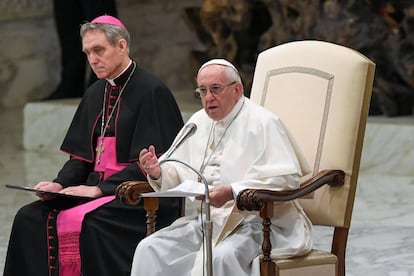 El papa Francisco preside una audiencia este miércoles en el Vaticano.