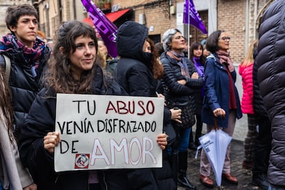 Manifestación con motivo del Día Internacional de la Mujer en Toledo, este sábado.