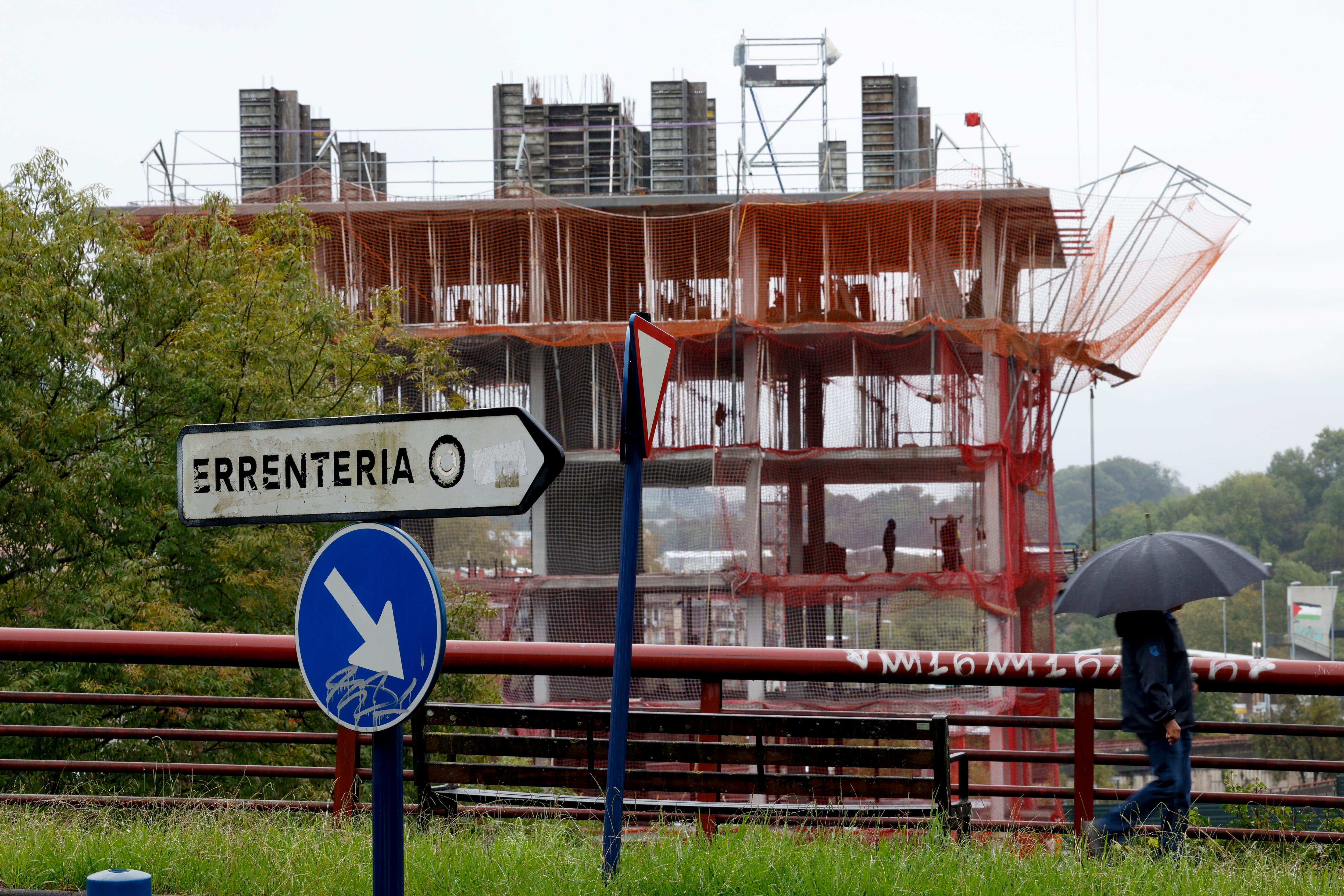 Edificio en construcción en Errenteria (Gipuzkoa), este miércoles.