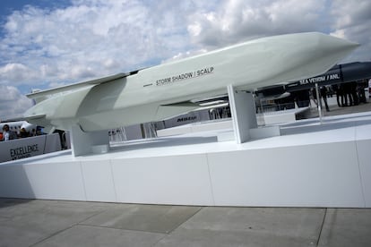 Un misil Storm Shadow/Scalp, el pasado junio en una exhibición al norte de París.