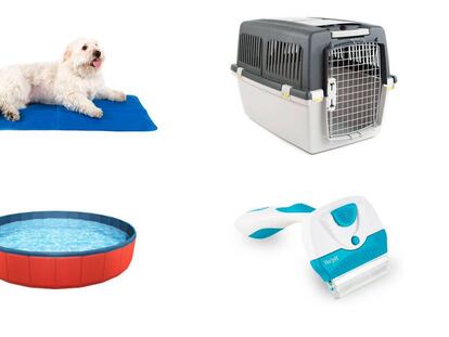 Cojines enfriadores, transportines, piscinas y cepillos para afrontar el verano con tu mascota.