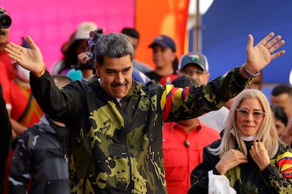 Nicolás Maduro during an event to commemorate the 1958 coup against the government of Marcos Pérez, in Caracas, this Tuesday.